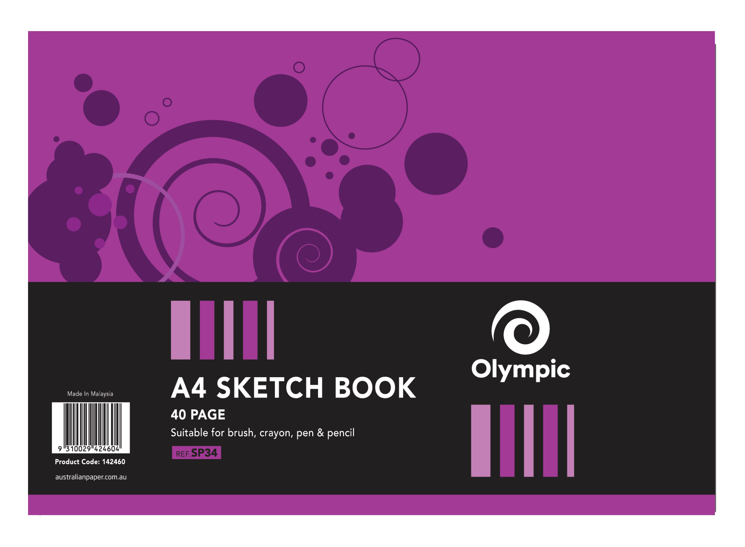 SKETCH BOOK OLYMPIC A4 SP34 SPIRAL 40PG