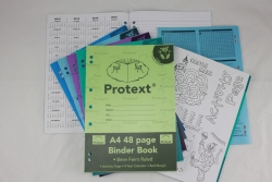 SP- BINDER BOOK PROTEXT A4 8MM RULED PP COVER 48PG KOALA