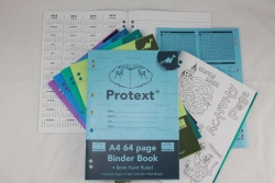 SP- BINDER BOOK PROTEXT A4 8MM RULED PP COVER 64PG DINOSAUR