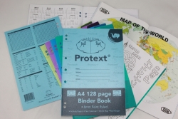 SP- BINDER BOOK PROTEXT A4 8MM RULED PP COVER 128PG ELEPHANT