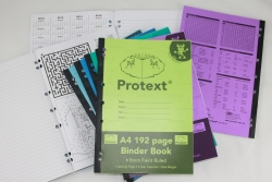 SP- BINDER BOOK PROTEXT A4 8MM RULED PP COVER 192PG COW