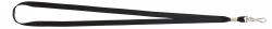 LANYARD REXEL W/SWIVEL CLIP FLAT BLACK PK10