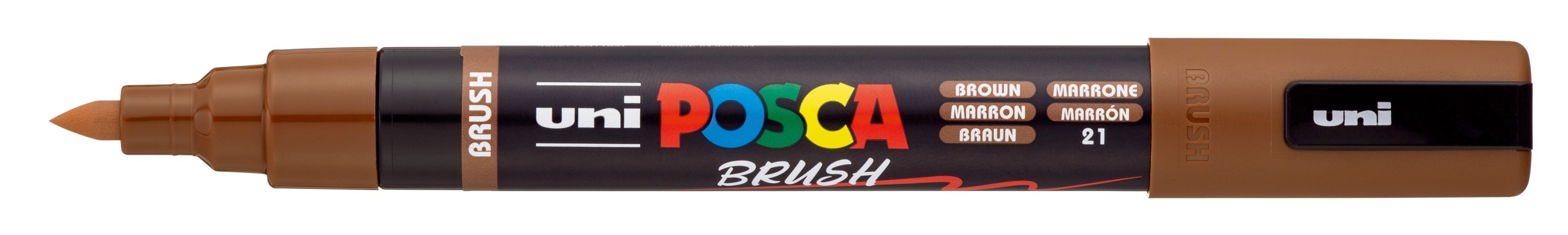 MARKER UNI POSCA PAINT PC5BR MEDIUM BRUSH TIP BROWN