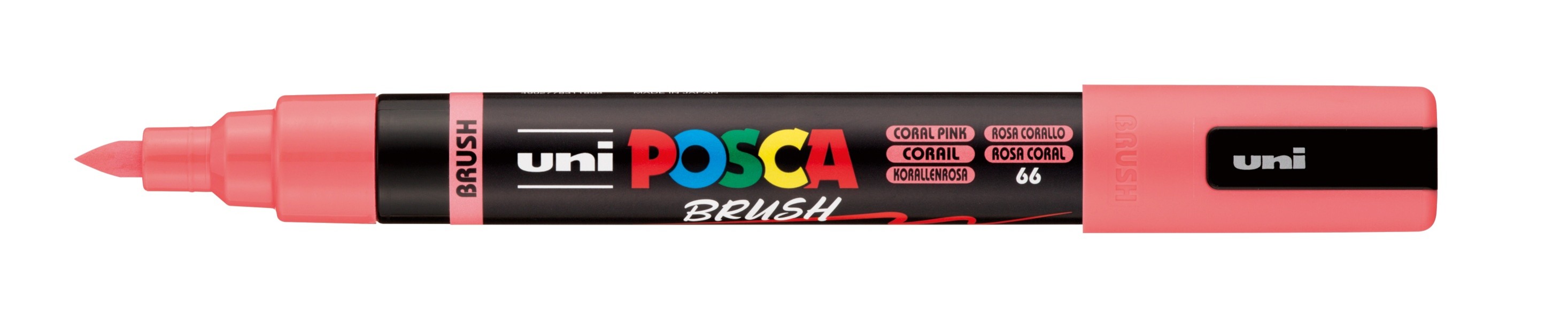 MARKER UNI POSCA PAINT PC5BR MEDIUM BRUSH TIP CORAL PINK