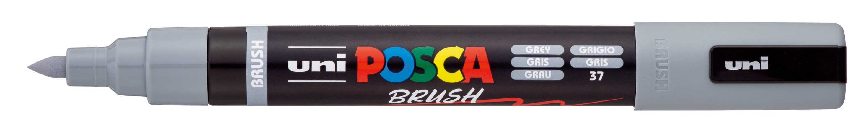 MARKER UNI POSCA PAINT PC5BR MEDIUM BRUSH TIP GREY