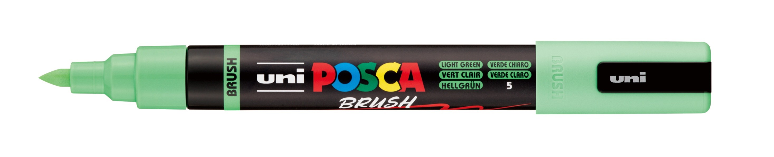 MARKER UNI POSCA PAINT PC5BR MEDIUM BRUSH TIP LIGHT GREEN