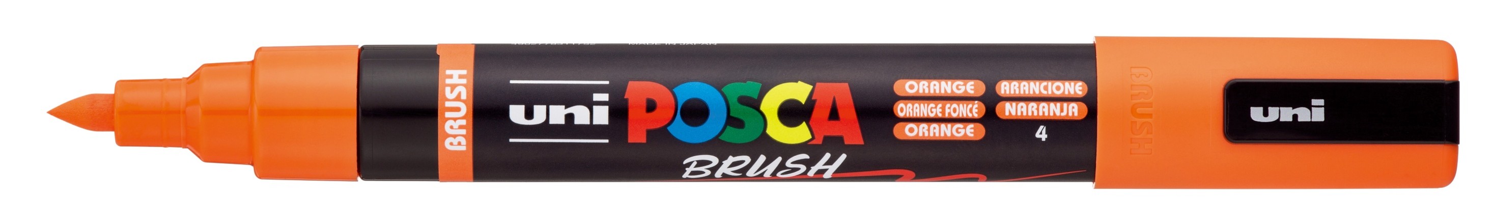 MARKER UNI POSCA PAINT PC5BR MEDIUM BRUSH TIP ORANGE