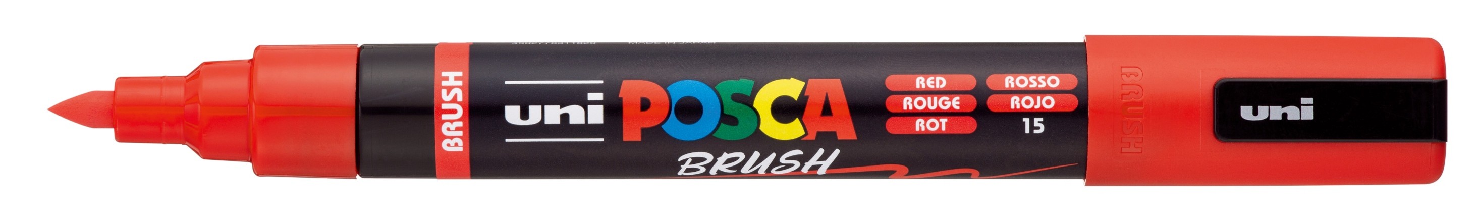 MARKER UNI POSCA PAINT PC5BR MEDIUM BRUSH TIP RED