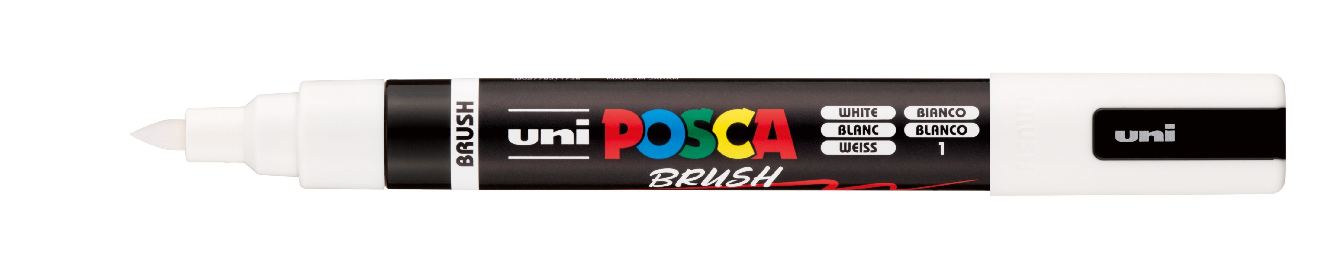 MARKER UNI POSCA PAINT PC5BR MEDIUM BRUSH TIP WHITE