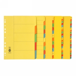 DIVIDERS MARBIG A4 MANILLA BRIGHT COL 10 TAB