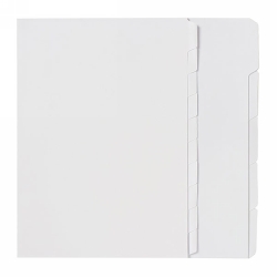 DIVIDERS MARBIG A4 UNPUNCHED 5 TAB WHITE