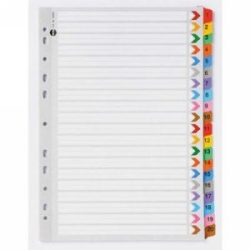 DIVIDERS MARBIG A4 MANILLA 1-20 TAB COLOURED