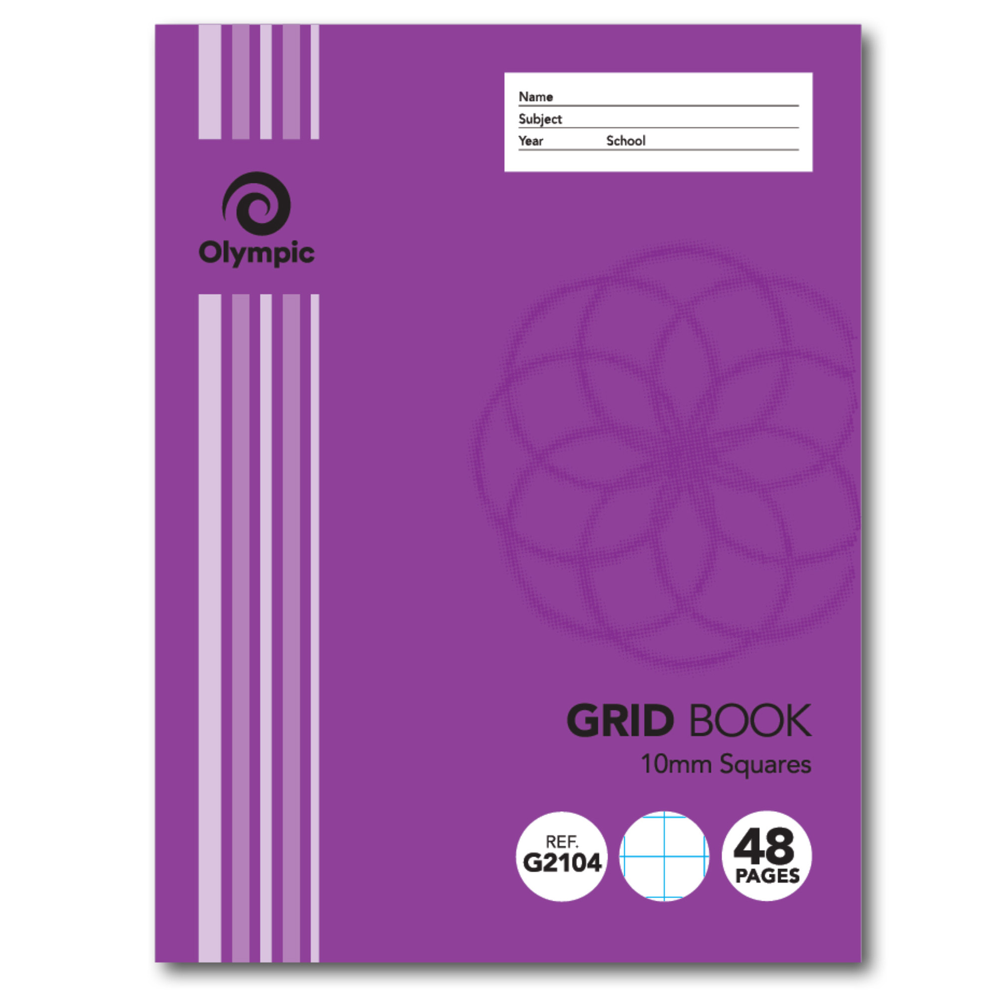 GRID BOOK OLYMPIC 225X175MM 10MM GRID 48PG