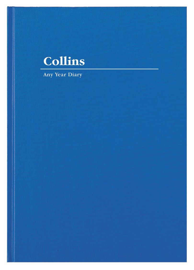 SP- DIARY ANY YEAR COLLINS A4 VANESSA DTP BLUE