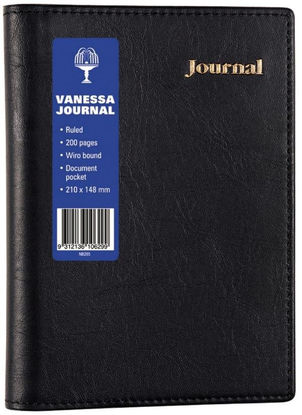 SP- JOURNAL COLLINS A5 VANESSA A5 LINED BLACK