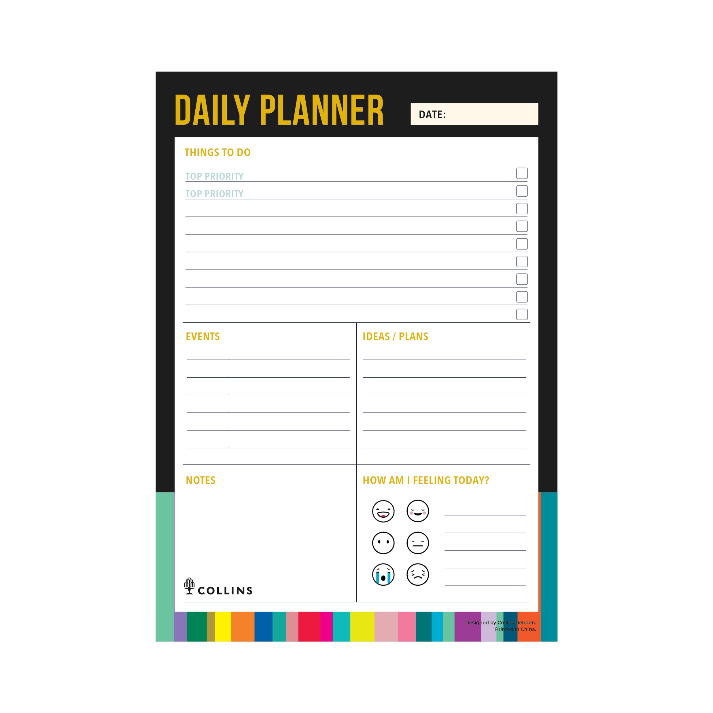 SP- NOTEPAD COLLINS A5 EDGE RAINBOW DAILY PAD