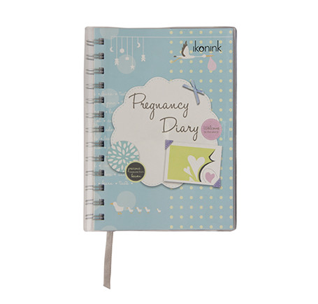 SP- JOURNAL IKONINK 175X125MM PREGNANCY DIARY WIRO BOUND UNDATED