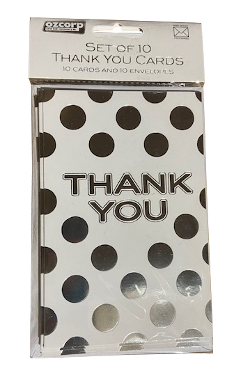 CARD SET THANK YOU FOIL