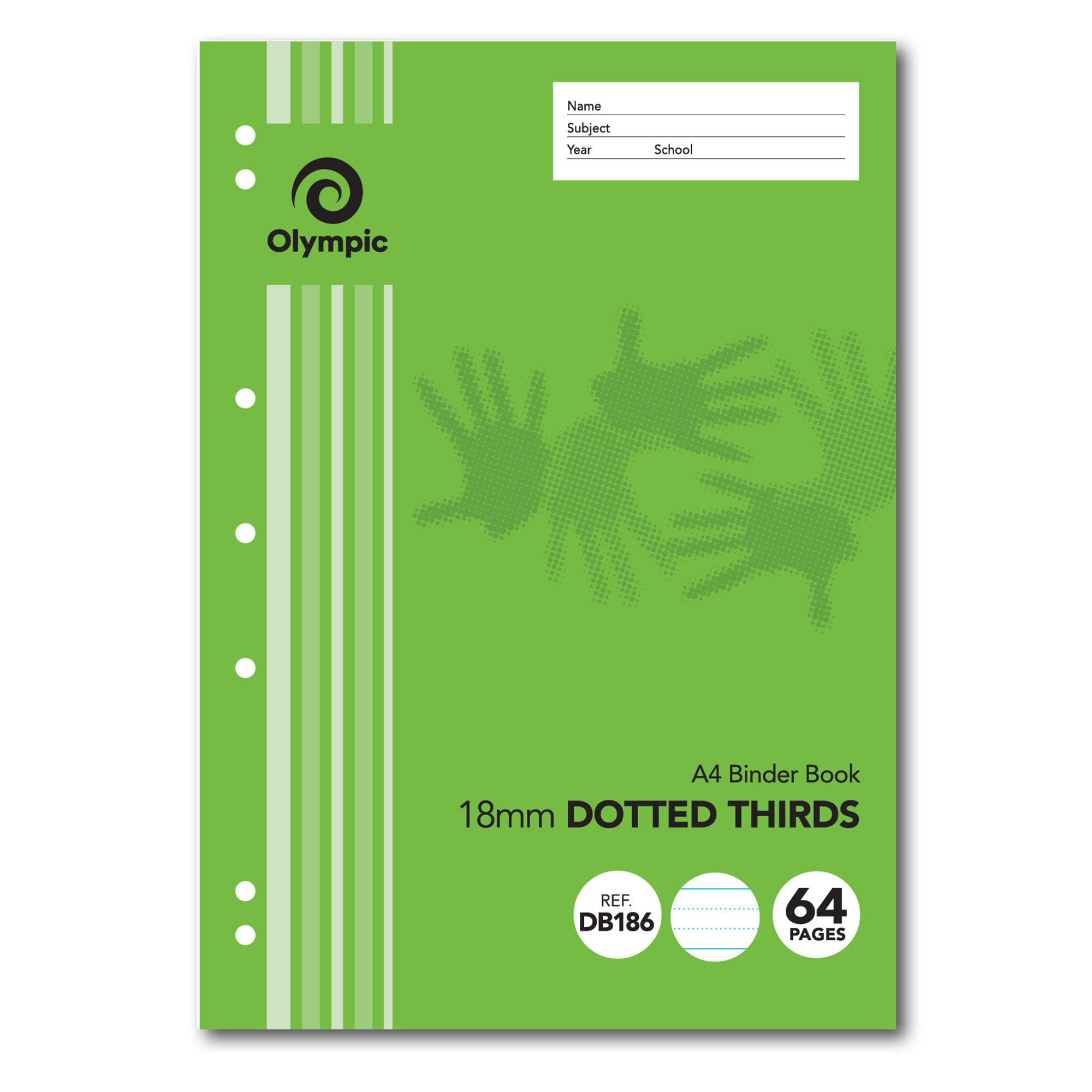 BINDER BOOK OLYMPIC A4 18MM D/3RDS 64PG