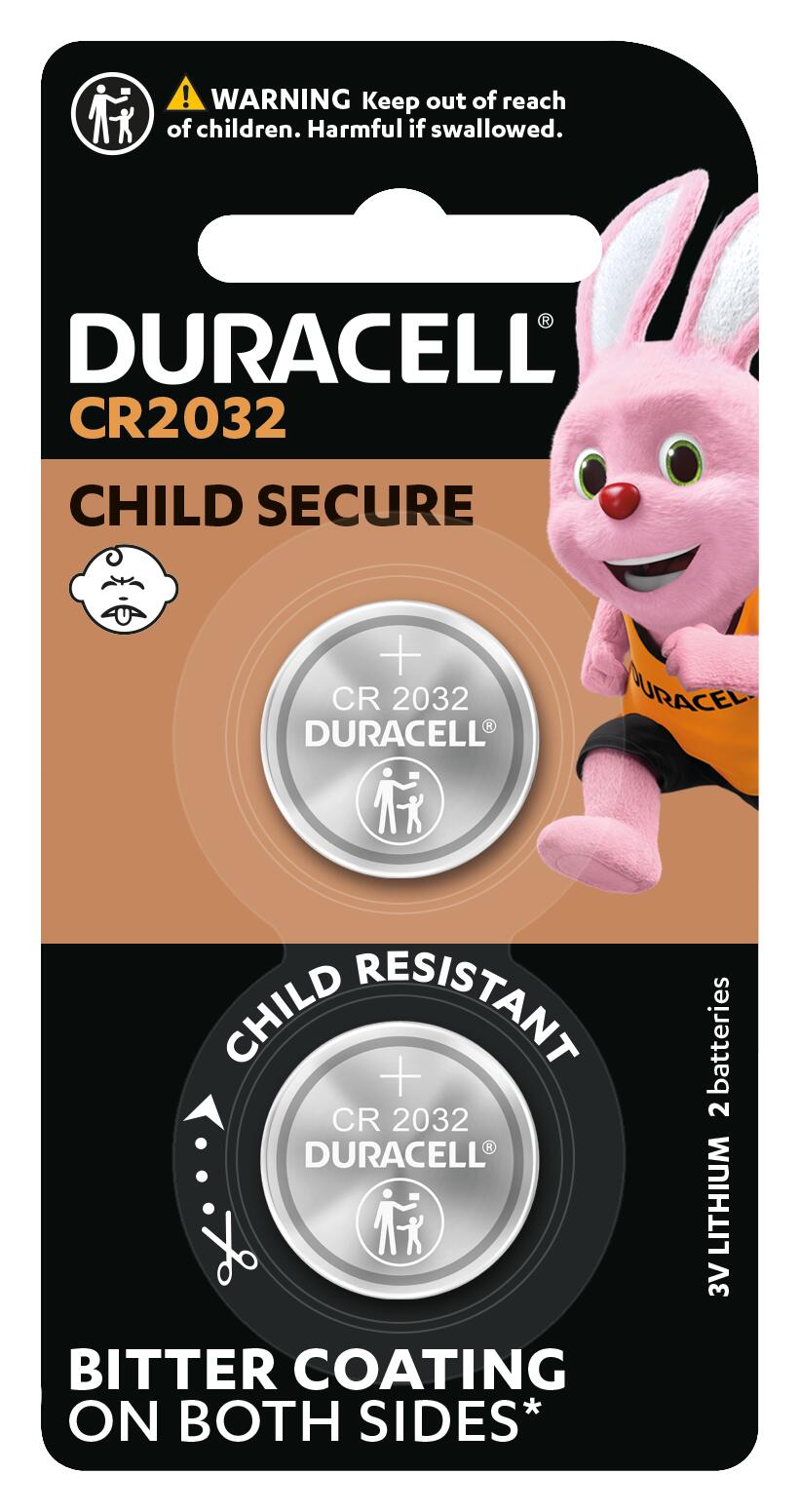 BATTERY DURACELL BUTTON CELL 2032 2PK