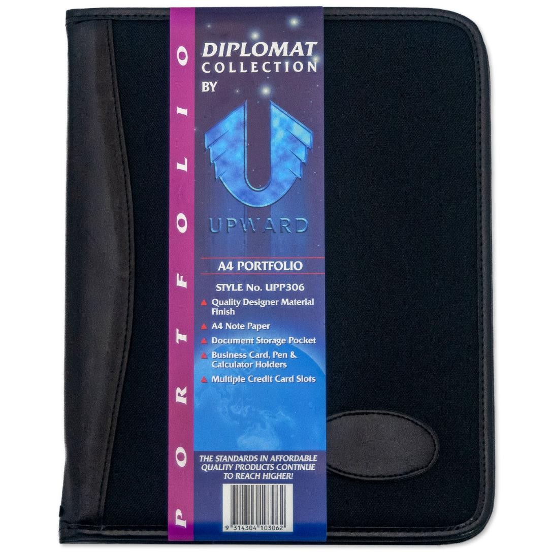SP- COMPENDIUM UPWARD A4 DIPLOMAT EXECUTIVE PORTFOLIO BLACK