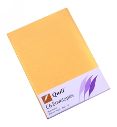 ENVELOPES QUILL C6 METALLIQUE GOLD PK10