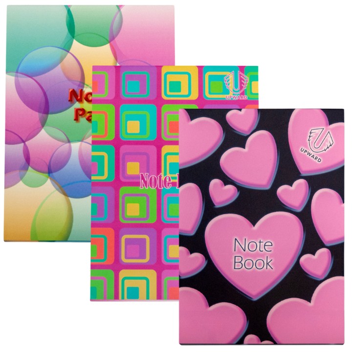 SP- NOTEPAD UPWARD A5 SOFT COVER RULED STYLE 1 ASSORTED