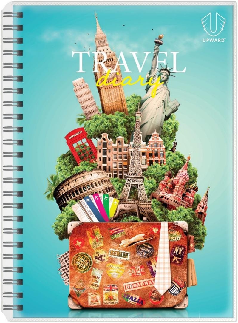 SP- TRAVEL DIARY UPWARD A5 LANDMARKS WIRO BOUND UNDATED DTP