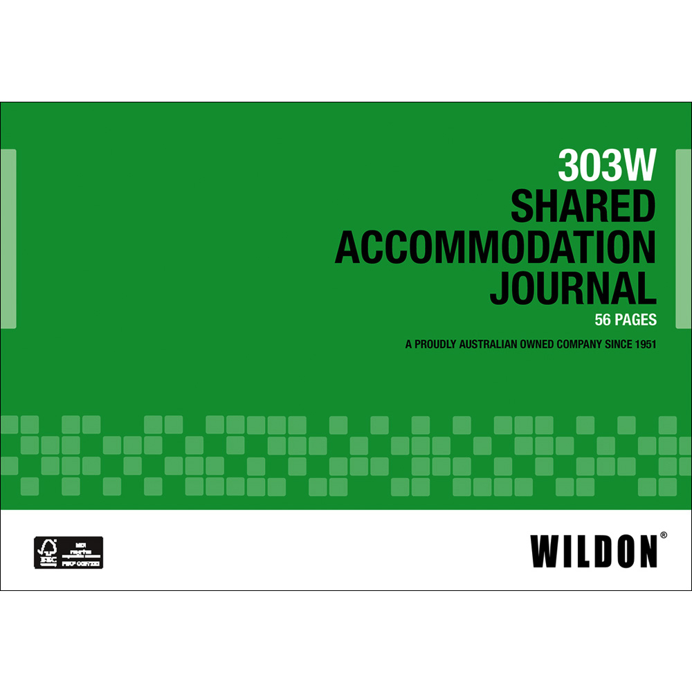 SP- ACCOMMODATION BOOK WILDON A4 LANDSCAPE 56 PAGES