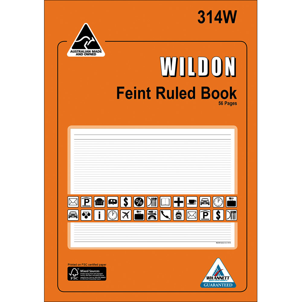SP- ACCOUNT BOOK WILDON A4 FEINT RULED