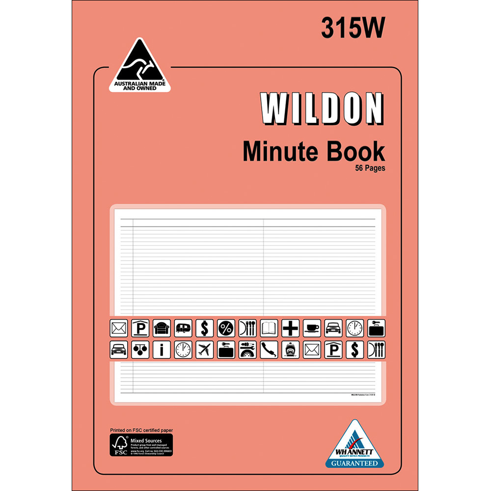 SP- ACCOUNT BOOK WILDON A4 MINUTE BOOK