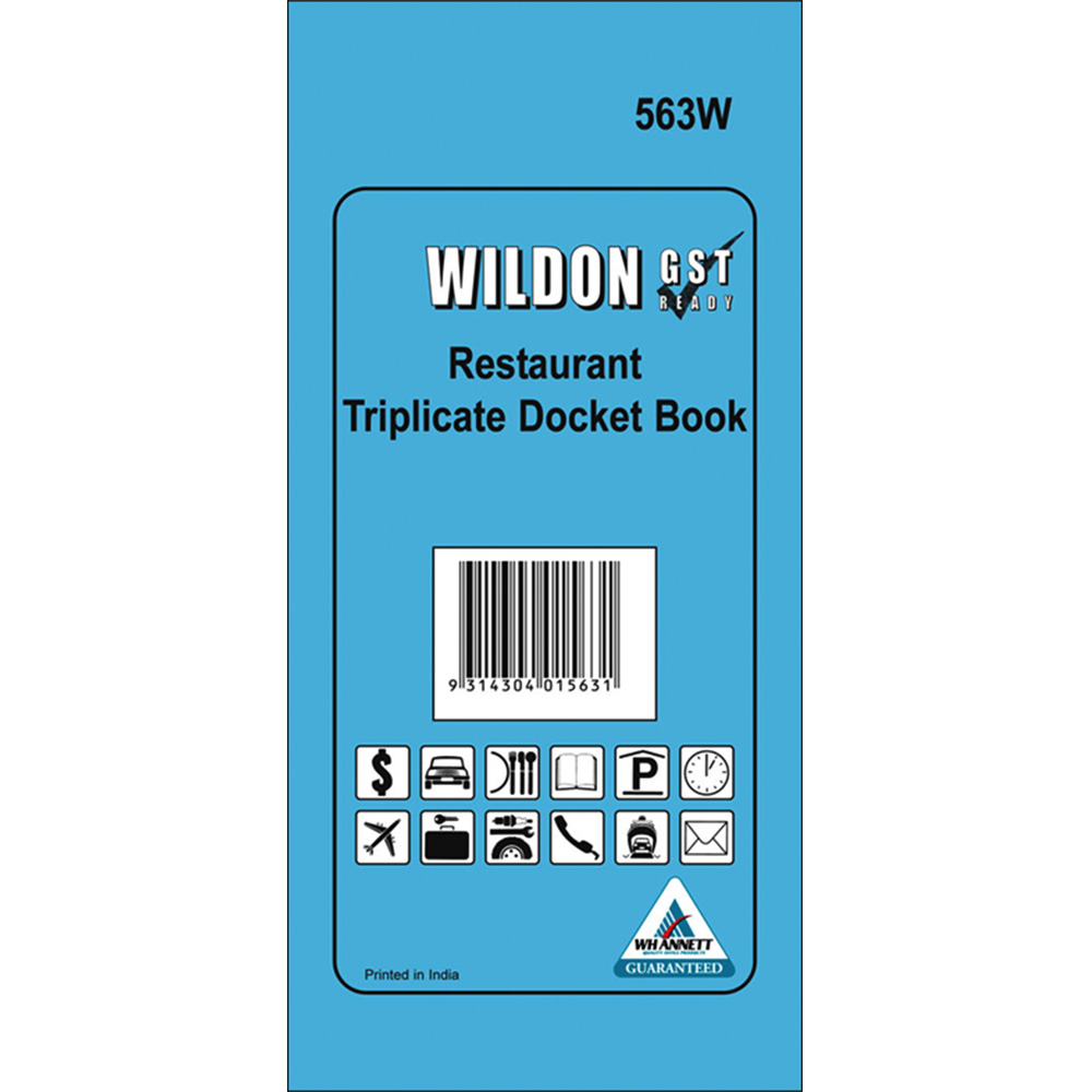 SP- DOCKET BOOK WILDON 210X102MM RESTAURANT TRIPLICATE