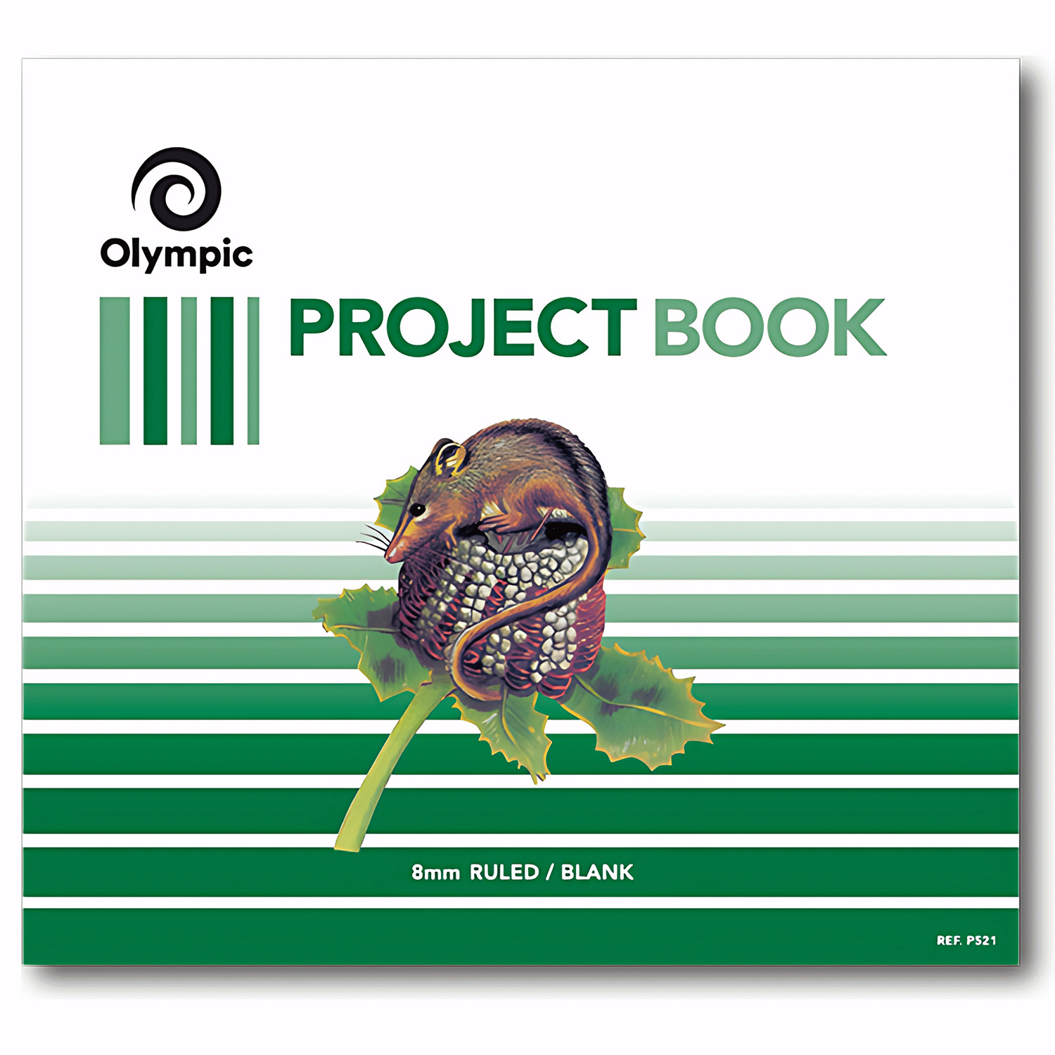 PROJECT BOOK OLYMPIC 273X300MM 8MM RULED/BLANK 24PG