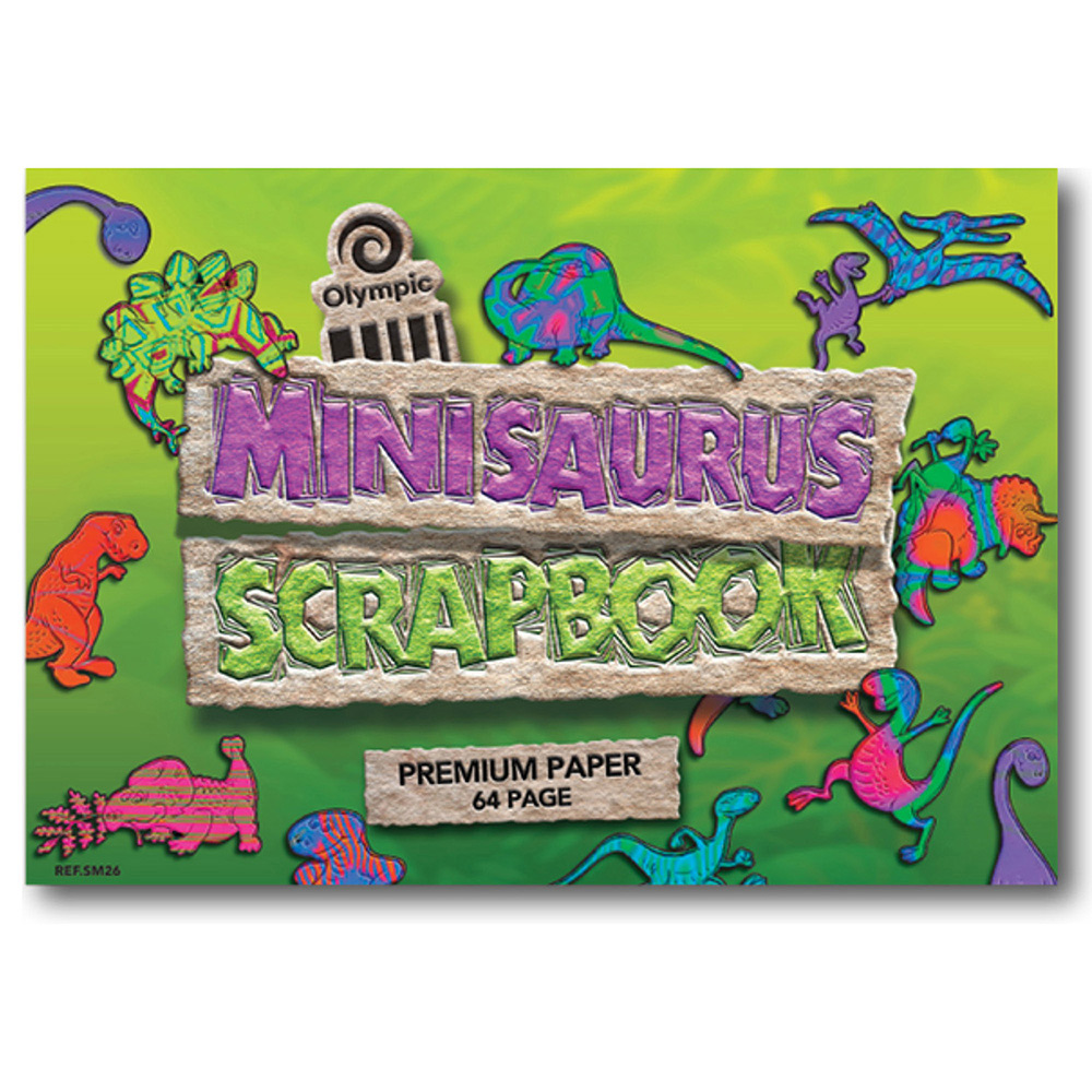 SCRAPBOOK OLYMPIC MINISAURUS 90GSM 168X240MM 64PG