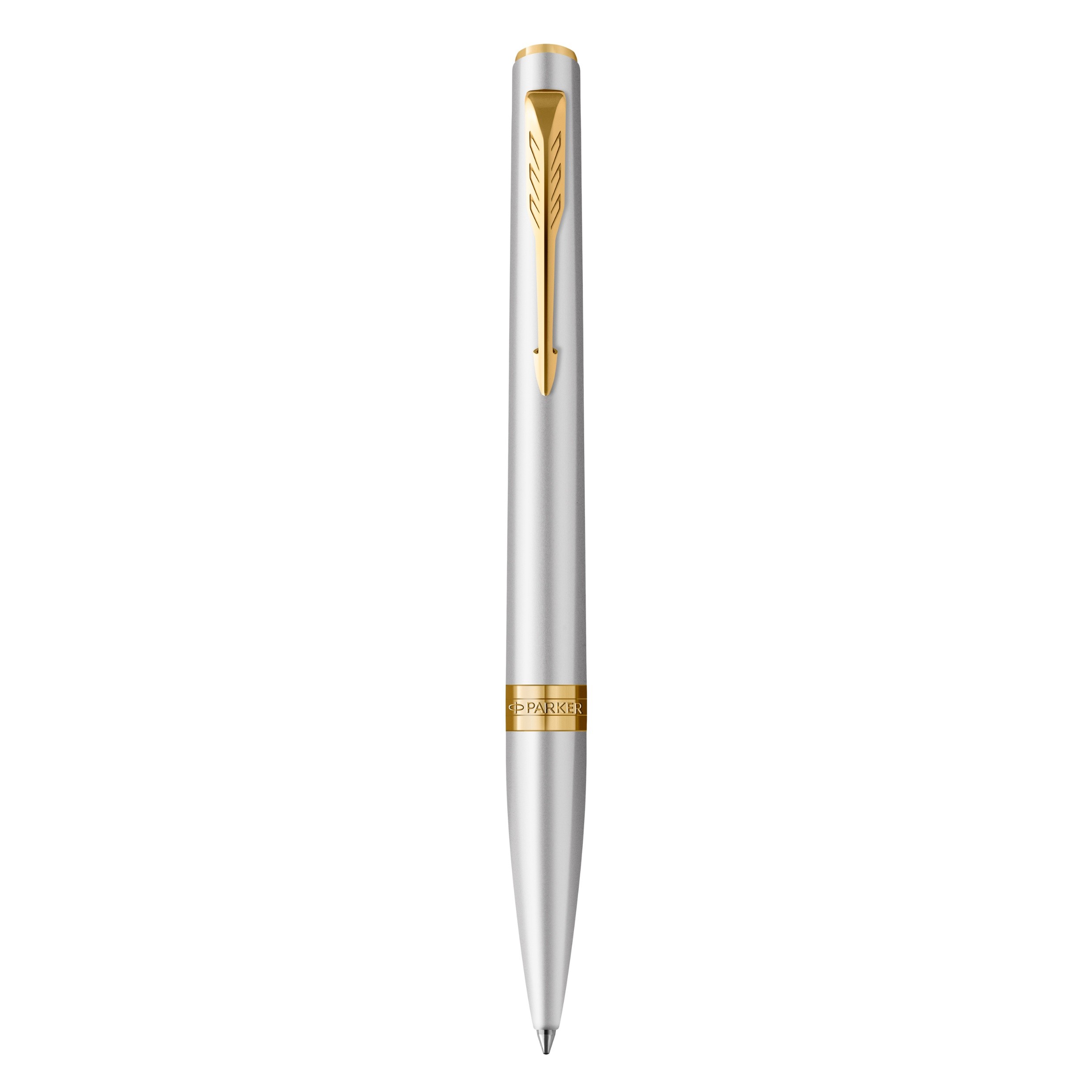 PEN PARKER BP MERIDIAN CHROME WITH GOLD TRIM