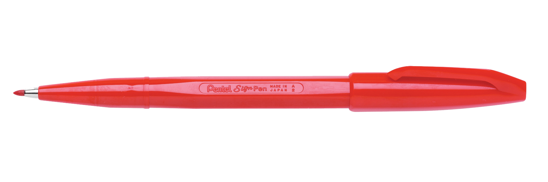 PEN PENTEL FINELINER 0.8MM SIGN PEN BULLET POINT S520 RED BX12