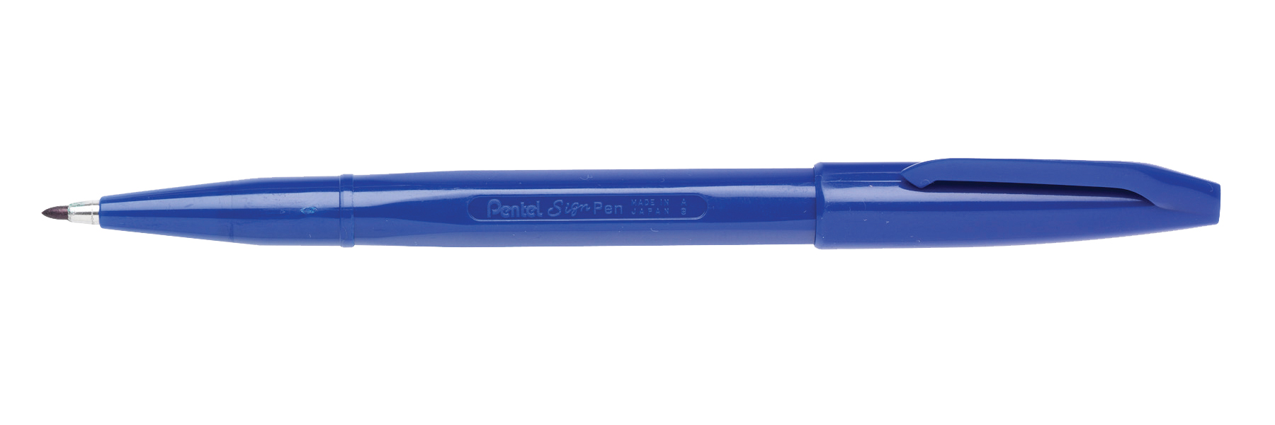 PEN PENTEL FINELINER 0.8MM SIGN PEN BULLET POINT S520 BLUE BX12
