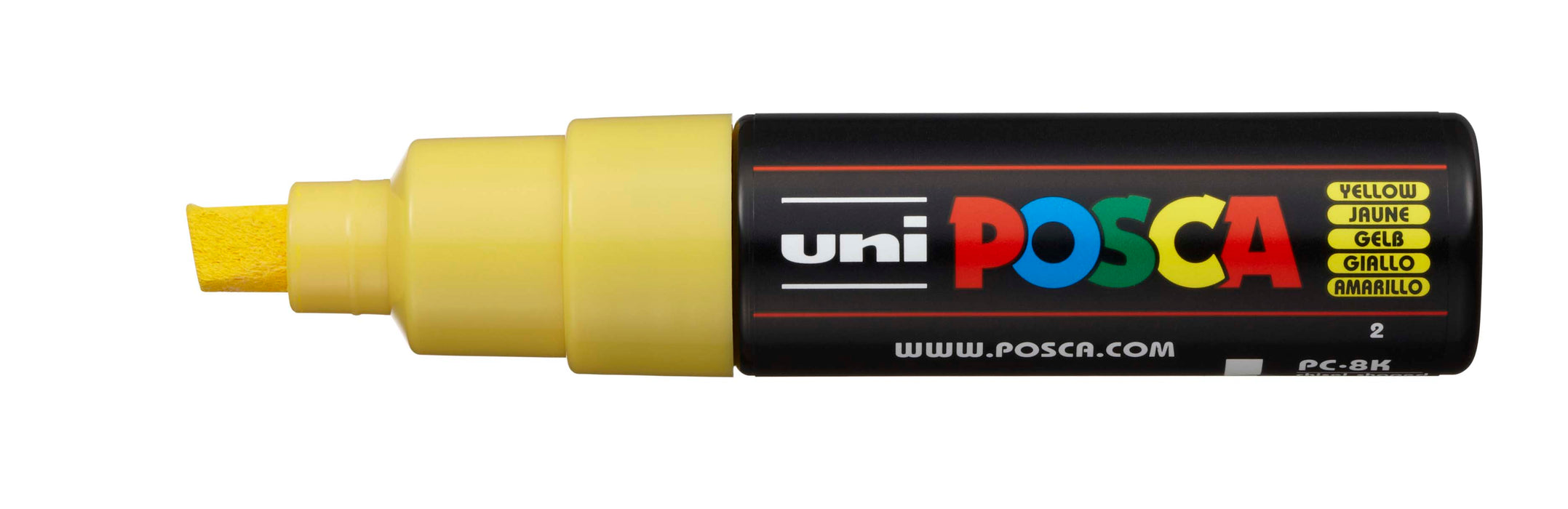 MARKER UNI POSCA PAINT PC8K BOLD BULLET TIP YELLOW