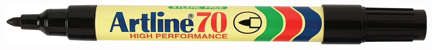 MARKER ARTLINE 70 PERMANENT 1.5MM BULLET NIB BLACK