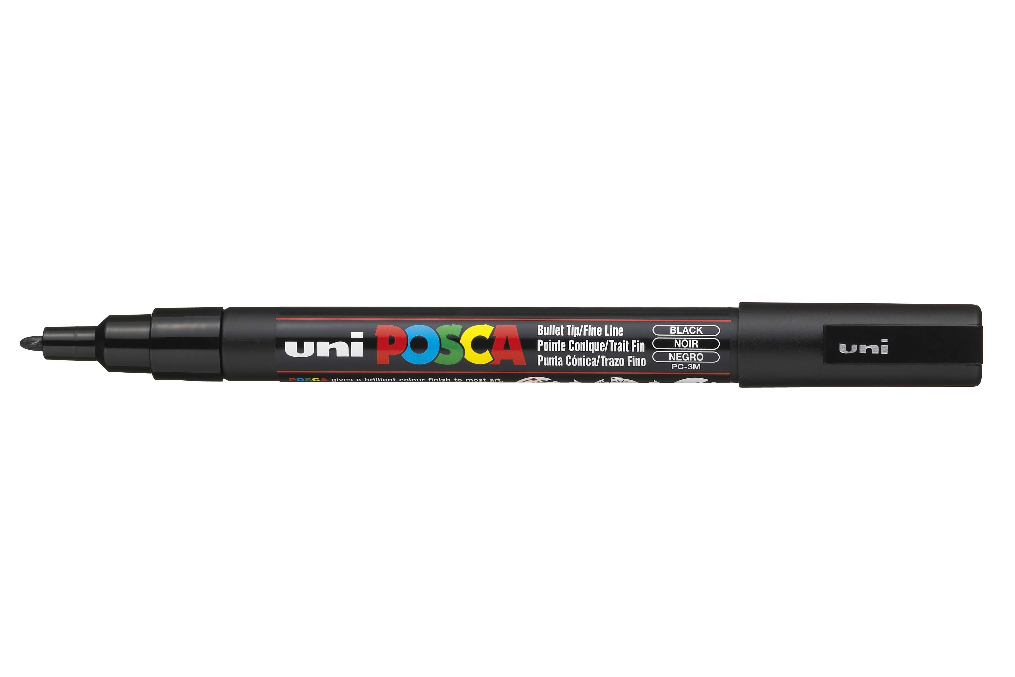 MARKER UNI POSCA PAINT PC3M FINE BULLET TIP BLACK