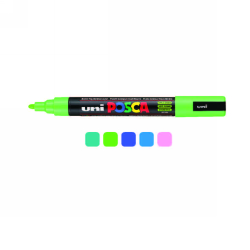 MARKER UNI POSCA PAINT PC5M MEDIUM BULLET TIP ASST NEW COLOURS PK12