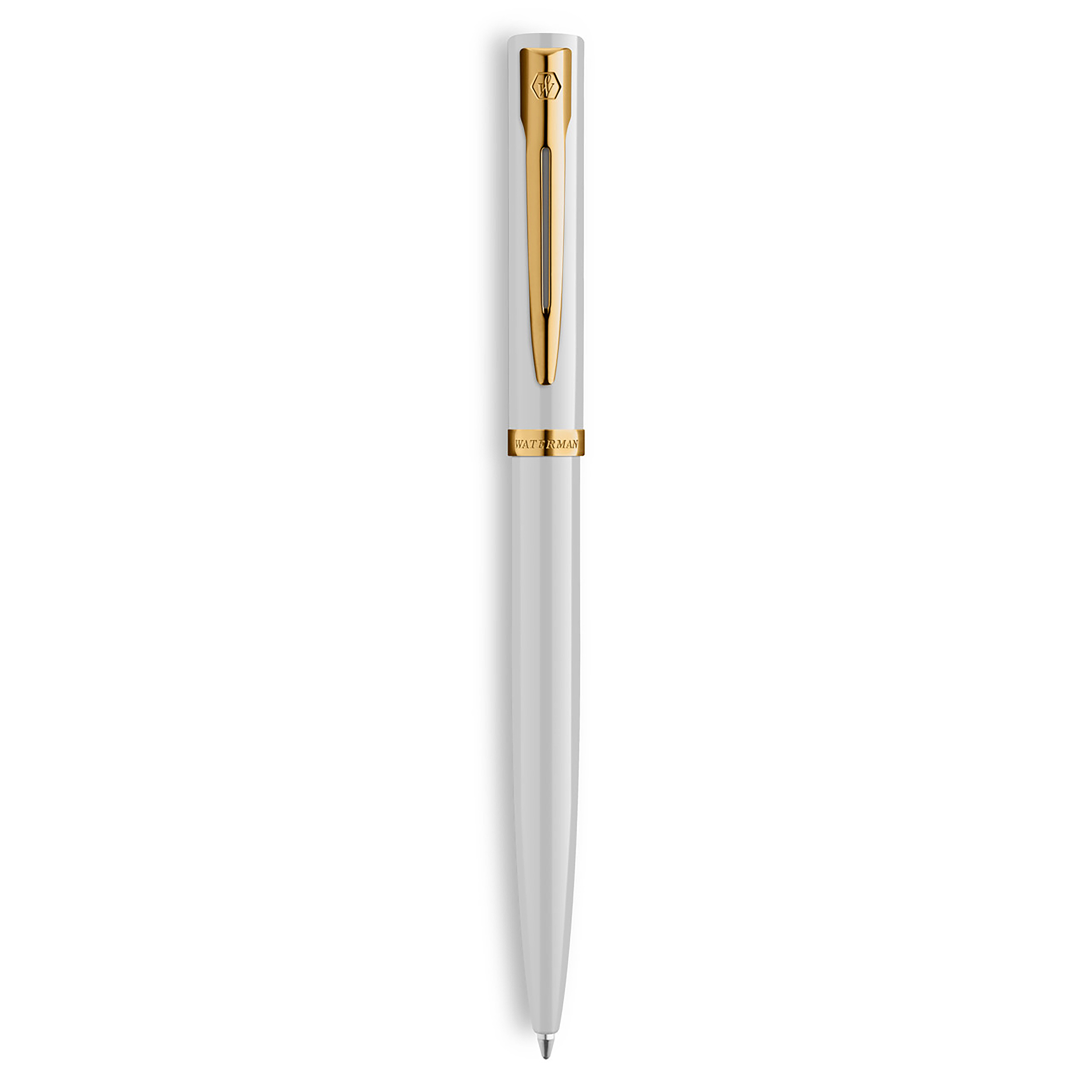 SP- PEN WATERMAN IMPRESSION BP WHITE GOLD TRIM
