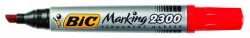 SP- MARKER BIC MARKING 2300 PERMANENT 3.1-5.3MM CHISEL TIP RED
