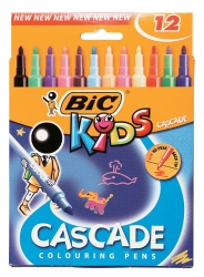 MARKER BIC KIDS CASCADE ASST WLT12