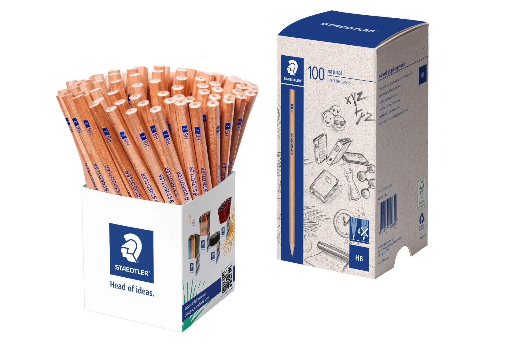 PENCIL LEAD STAEDTLER NATURAL GRAPHITE 130 HB (100)