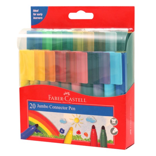 MARKER FABER-CASTELL JUMBO CONNECTOR PENS WLT20
