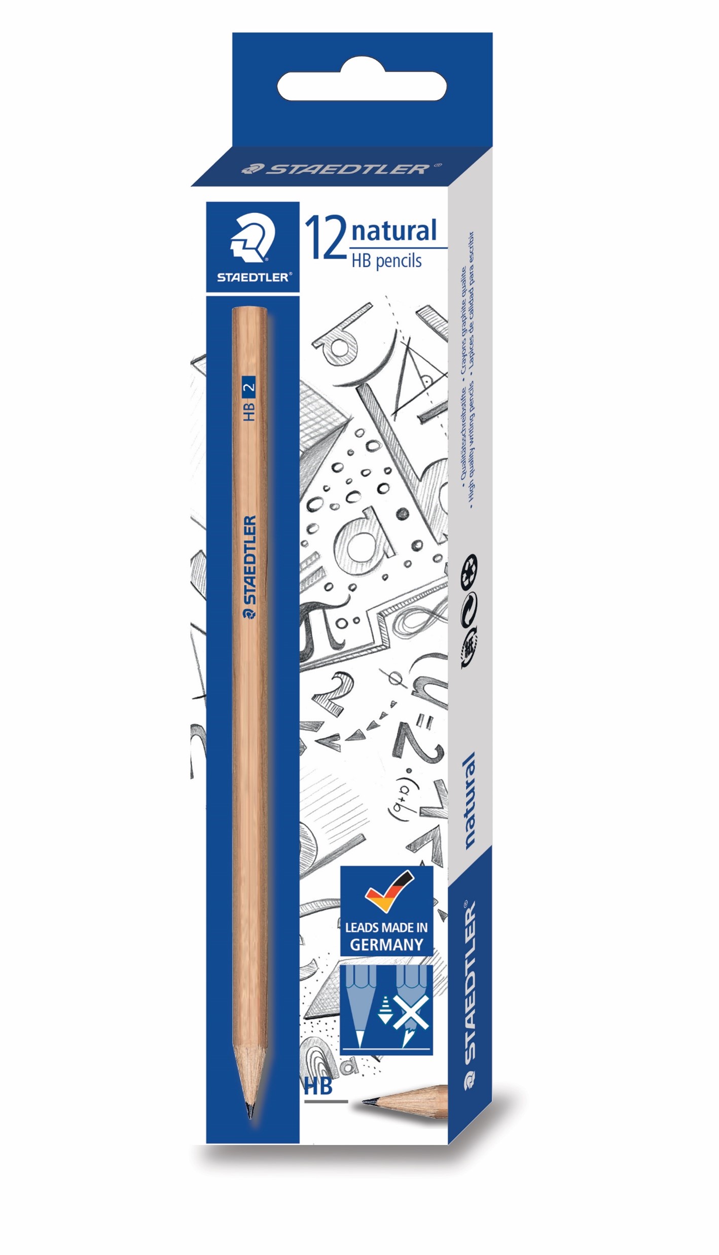 PENCIL LEAD STAEDTLER NATURAL 130 HB BX12
