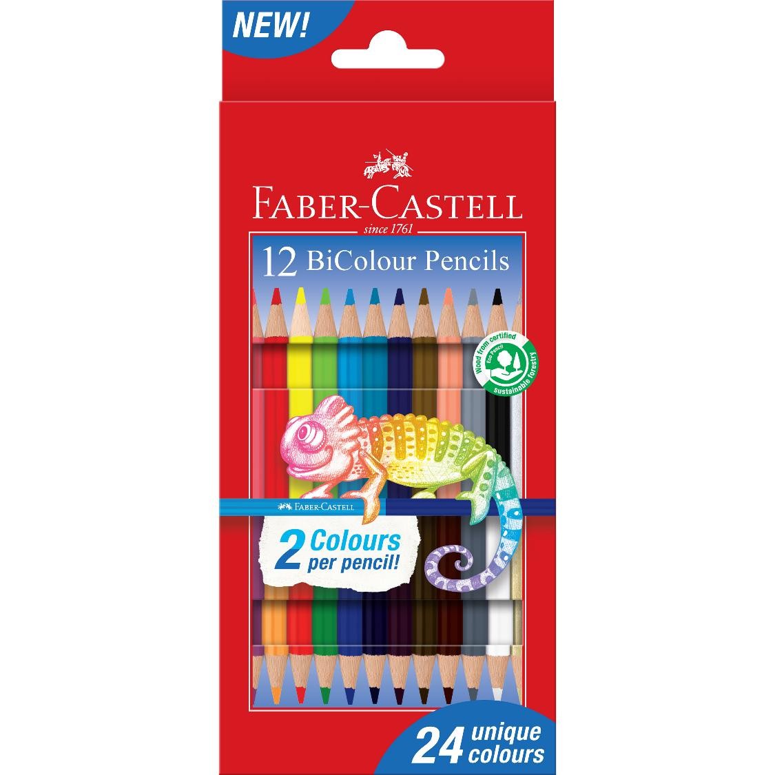 PENCIL COLOURED FABER-CASTELL BI-COLOUR PK12