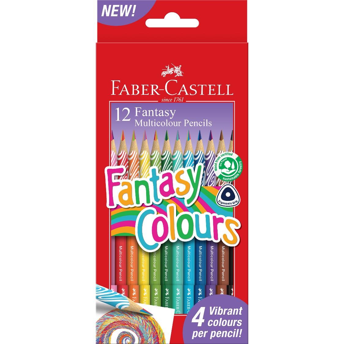 PENCIL COLOURED FABER-CASTELL FANTASY COLOURS PK12