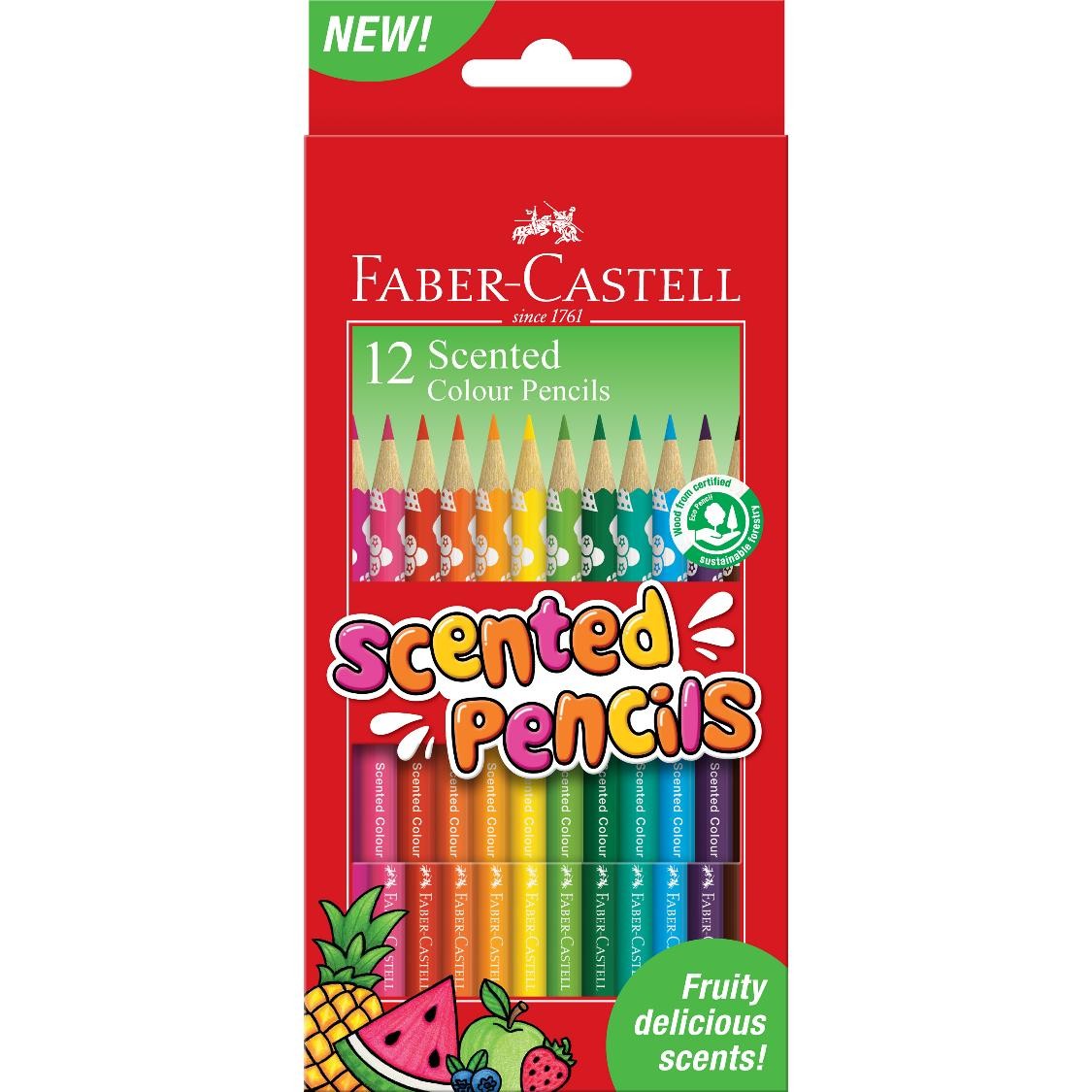 PENCIL COLOURED FABER-CASTELL SCENTED PK12